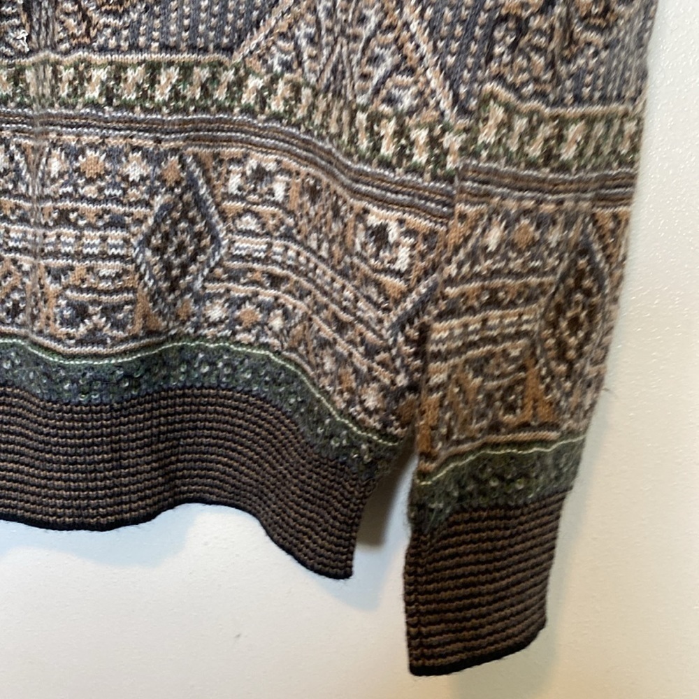 BOTTO Italian wool alpaca blend multi color long sleeve sweater XL - Picture 8 of 15